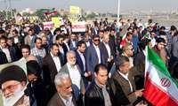 حضور مدیرعامل و کارکنان شرکت شهرکهای صنعتی خوزستان در راهپیمایی حمایت از اقتدار و امنیت کشور 