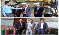 بازدید مدیرعامل شرکت شهرک های صنعتی استان از واحدهای تولیدی شهرک صنعتی مهران
